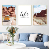 LaLe Living Wandbild LaLe Living Bild Leinwanddruck Bully durch Canyon A4 21x30cm