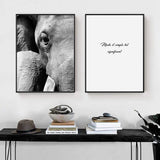 LaLe Living Bild Leinwanddruck mit Elefant A4 21x30cm