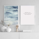 LaLe Living Bild Leinwanddruck mit inspirierendem "it's okay" Schriftzug A4 21x30cm