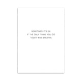 LaLe Living Bild Leinwanddruck mit inspirierendem "it's okay" Schriftzug A4 21x30cm