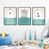 LaLe Living Kinderbild Bär mit Krone A4 21x30cm