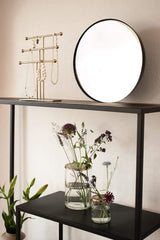 LaLe Living Wandspiegel Selma in Schwarz, Ø30 cm