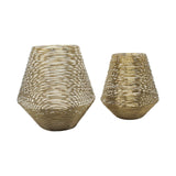 LaLe Living Windlicht LaLe Living Laterne Elio in Gold, 2er Set