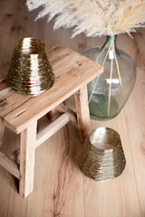LaLe Living Windlicht LaLe Living Laterne Elio in Gold, 2er Set