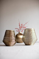 LaLe Living Windlicht LaLe Living Laterne Elio in Gold, 2er Set