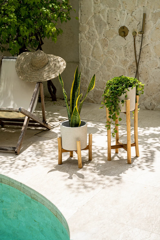 Bazar Bizar Blumentopf Default Bazar Bizar Chalk Blumentopf, Betongrau/Natur, L
