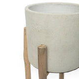 Bazar Bizar Blumentopf Default Bazar Bizar Chalk Blumentopf, Betongrau/Natur, L