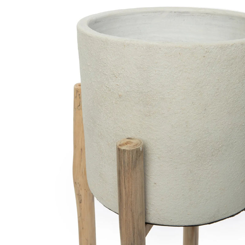 Bazar Bizar Blumentopf Default Bazar Bizar Chalk Blumentopf, Betongrau/Natur, L
