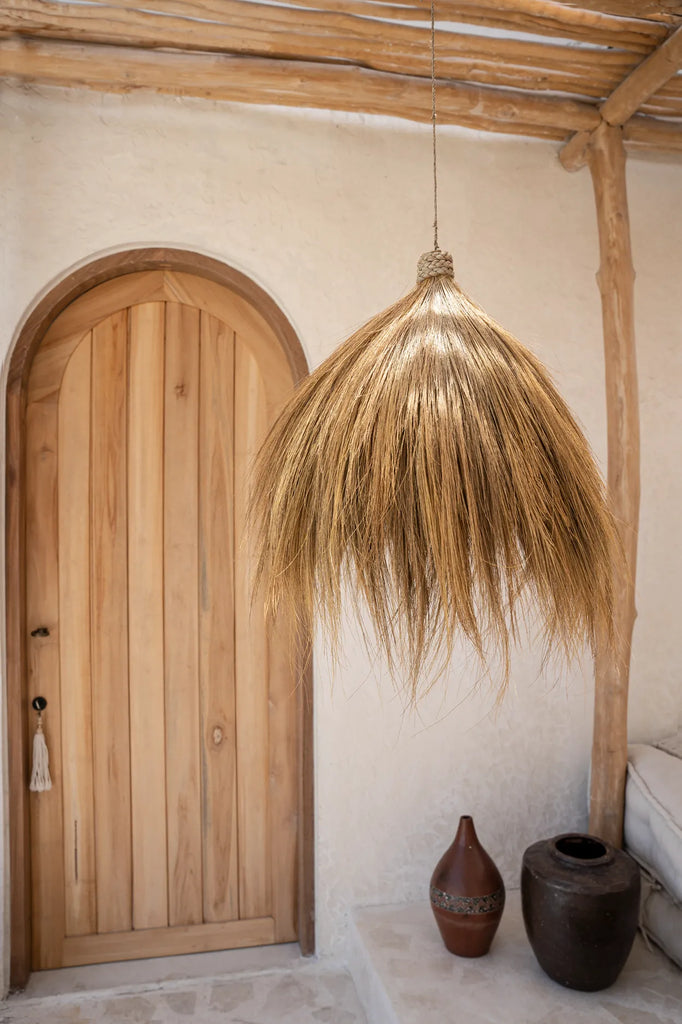 Bazar Bizar Hängelampe Default Bazar Bizar Rayung Hut Hängelampe Lampenschirm, Natur, L