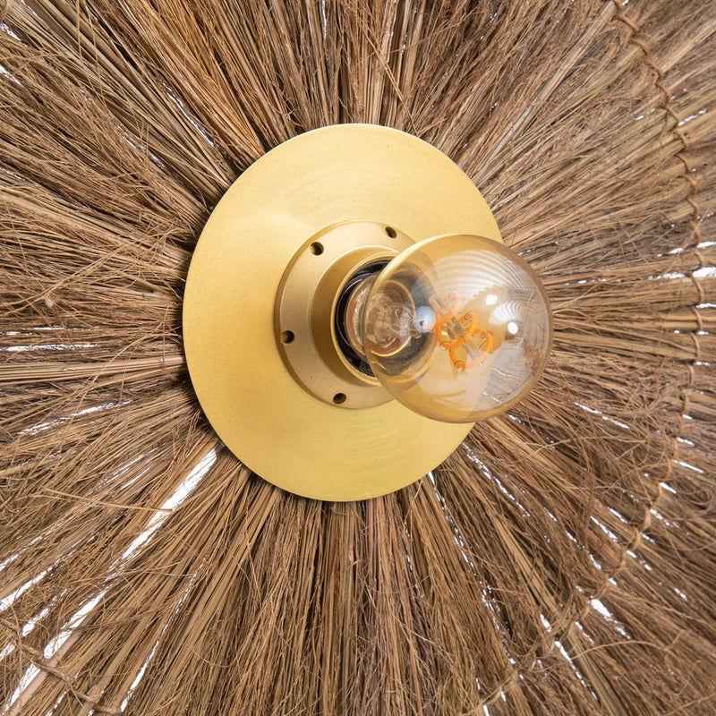 Bazar Bizar Wandlampe Default Bazar Bizar Chi-Chi Wandleuchte Lampenschirm, Natur Messing, L