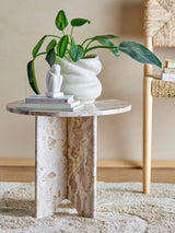 Bloomingville Bloomingville Jasmia Beistelltisch, Braun, Marmor