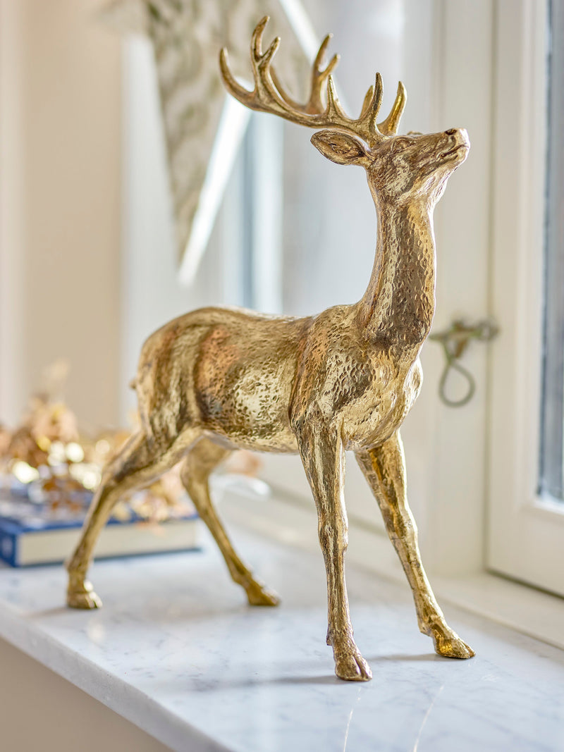 Bloomingville Bloomingville Keera Hirsch, Gold, Polyresin