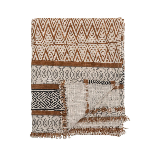 Bloomingville Decke Bloomingville Creative Collection Madigan Decke, Braun, Baumwolle