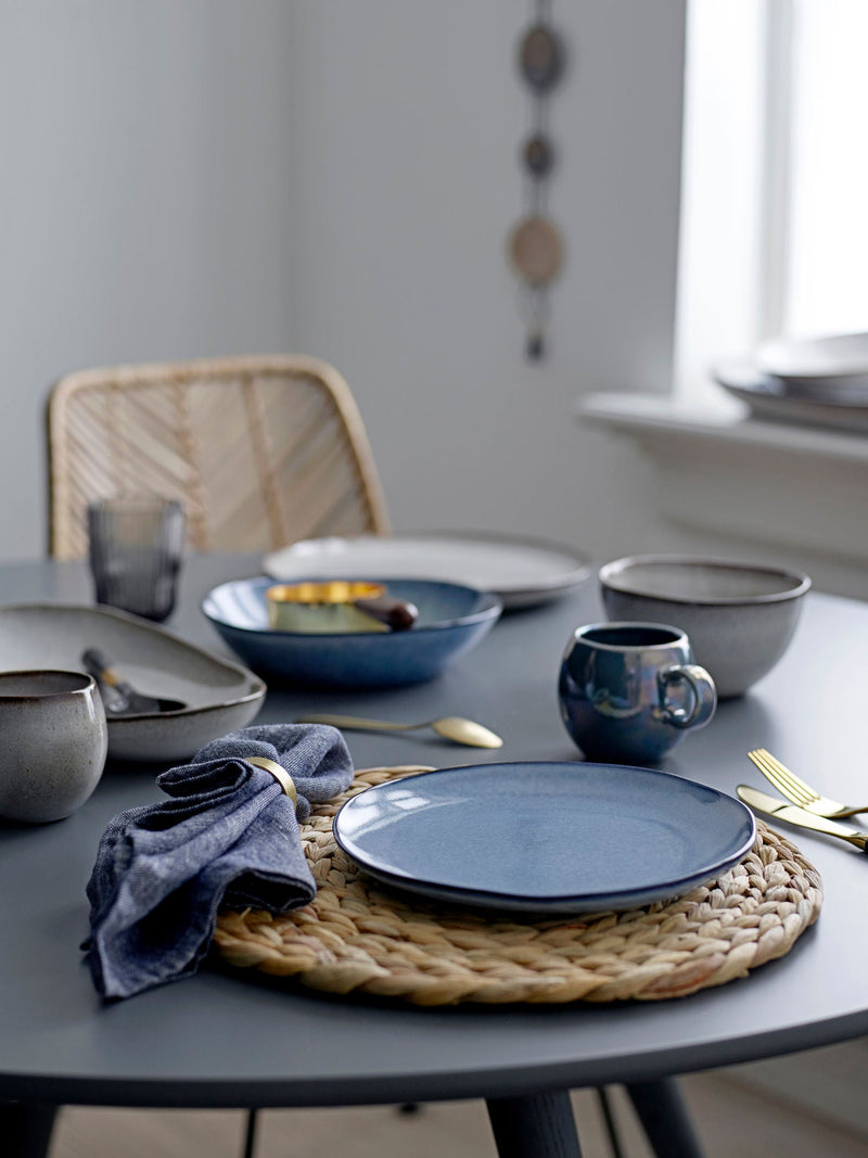 Bloomingville Sandrine Geschirrset, Blau, Steingut – LaLe Living