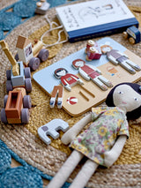 Bloomingville Kinderspielzeug Bloomingville MINI Coty Nachziehspielzeug, Grau, Buche