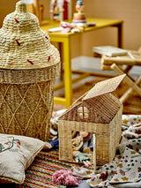 Bloomingville MINI Bloomingville MINI Cillie Korb mit Deckel, Natur, Wasserhyazinthe