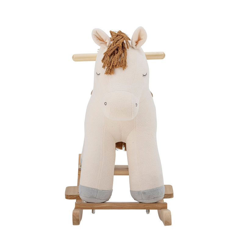 Bloomingville Schaukelspielzeug Bloomingville MINI Merlen Schaukelspielzeug, Pferd, Weiß, Polyester