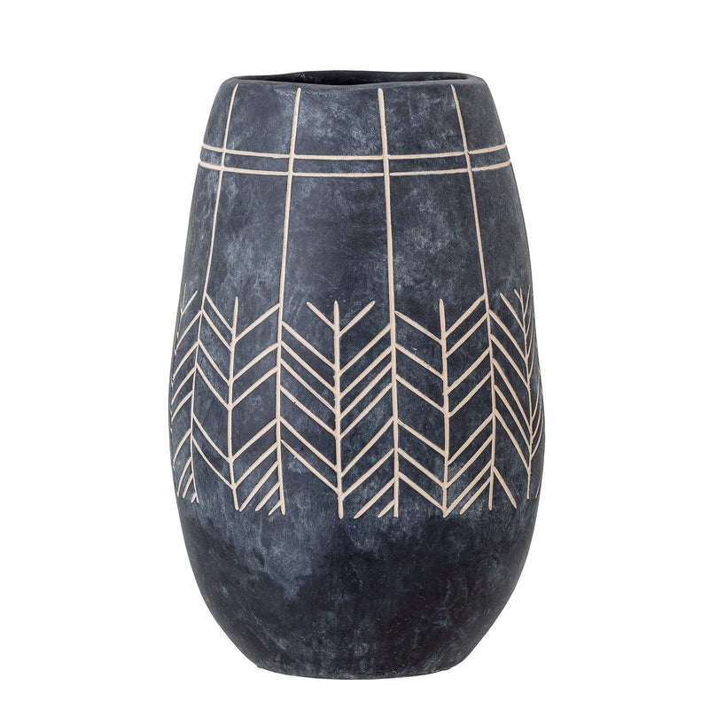 Bloomingville Vase Bloomingville Mahi Deko-Vase, Schwarz, Keramik