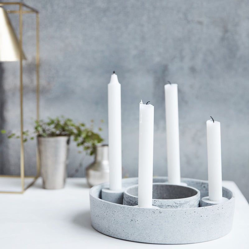 House Doctor Kerzenständer, The Ring, Grau – LaLe Living | Kerzenständer