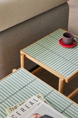 Hübsch Couchtisch Hübsch Tile Couchtisch Mint/Naturfarben