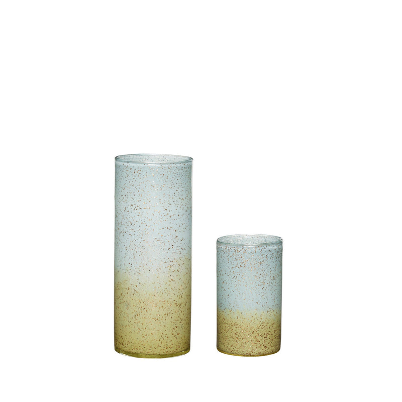 Hübsch Hübsch Shimmer Vase Blau/Braun (2er Set)