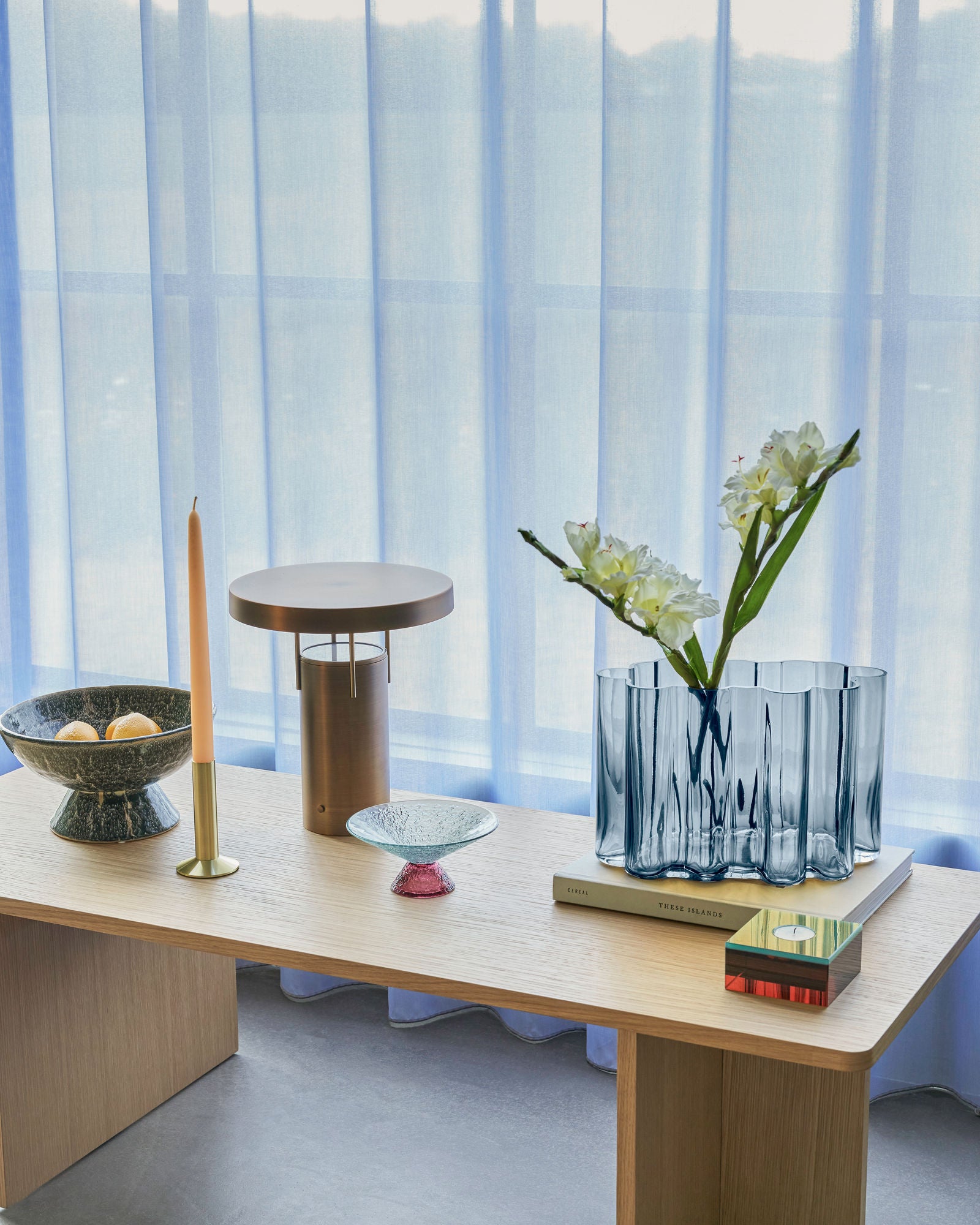 Hübsch Umber Vase Blau – LaLe Living