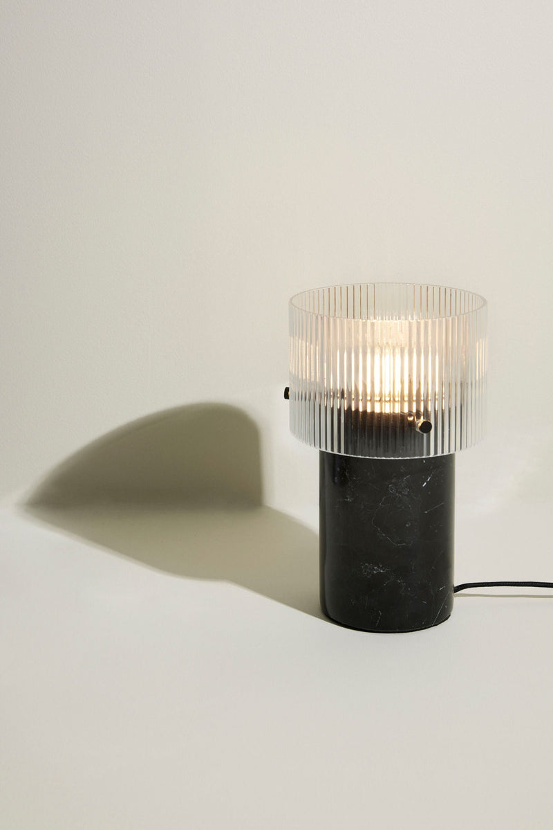 Hübsch Tischlampe Hübsch Revolve Tischlampe Schwarz