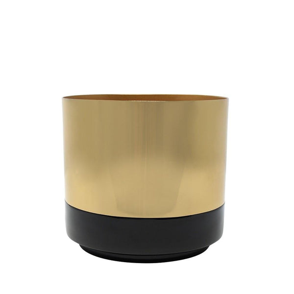 LaLe Living Blumentopf LaLe Living Blumentopf Koku aus Eisen in Schwarz/Gold, Ø13,5 cm