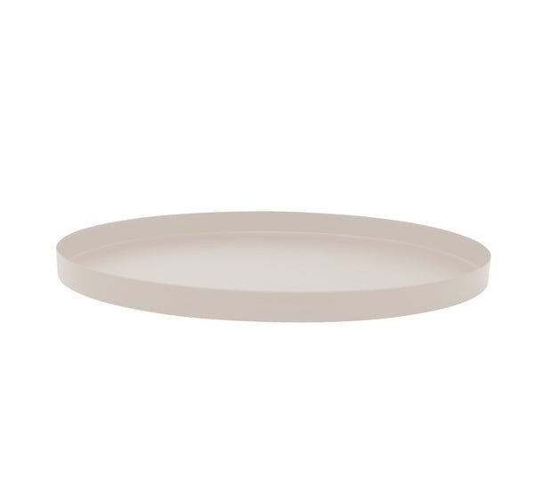 LaLe Living Dekotablett LaLe Living Dekotablett Levi rund aus Eisen in Sand, Ø34 cm