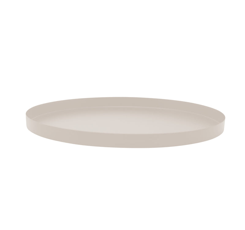 LaLe Living Dekotablett LaLe Living Dekotablett Levi rund aus Eisen in Sand, Ø34 cm