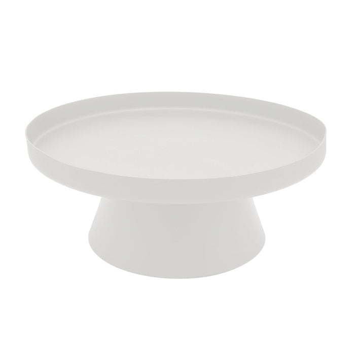 LaLe Living Dekotablett LaLe Living Ständer mit Dekotablett Enisa in Weiß, Ø 26 cm
