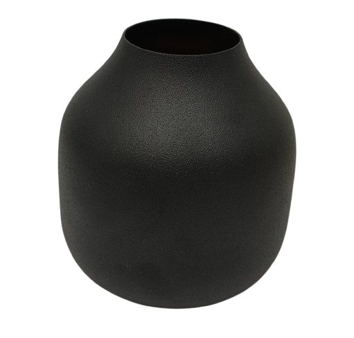 LaLe Living Vase Schwarz LaLe Living Vase "Basit" aus Eisen Schwarz, klein Ø8x10cm
