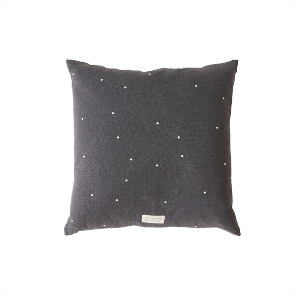 OYOY LIVING One Size OYOY LIVING Kyoto Dot Cushion Cover Square - Anthracite