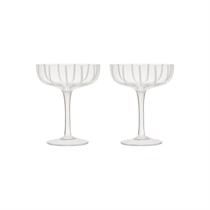 OYOY LIVING OYOY LIVING Mizu Coupe Glass - Pack of 2 - Clear