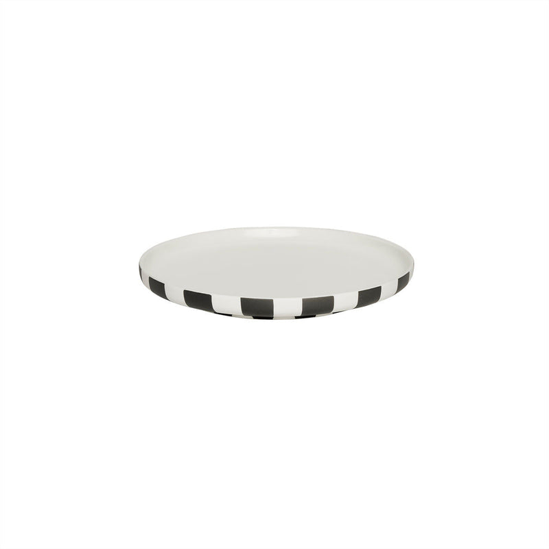 OYOY LIVING Teller White / Black / One Size OYOY LIVING Toppu Lunch Teller, Schwarz