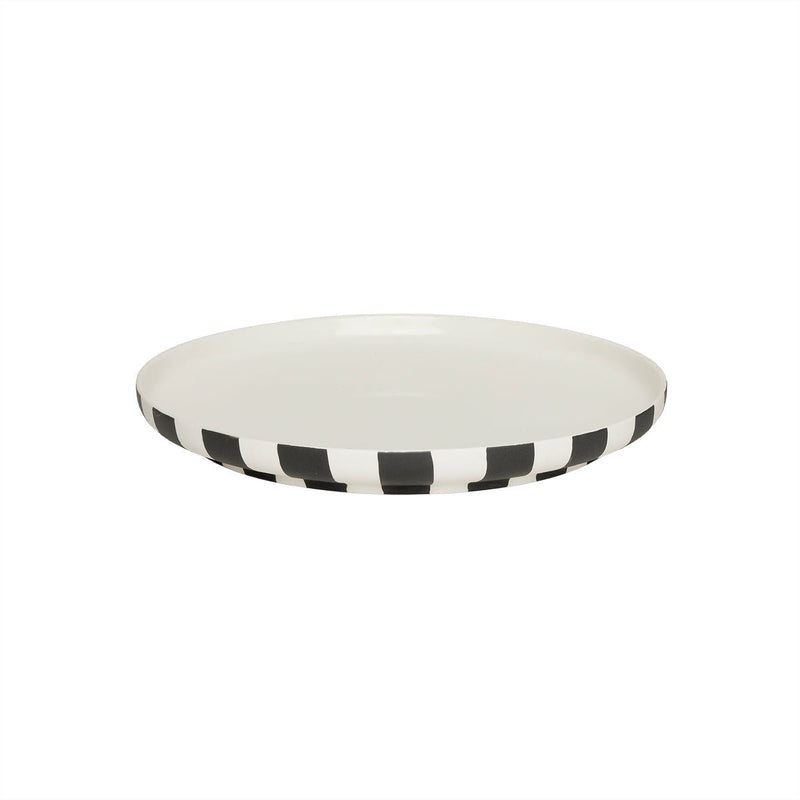 OYOY LIVING Teller White / Black / One Size OYOY LIVING Toppu Teller Ø26,5cm, Schwarz