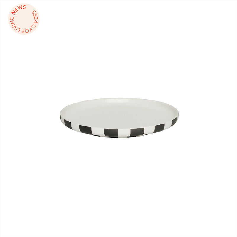 OYOY LIVING White / Black / One Size OYOY LIVING Toppu Lunch Plate