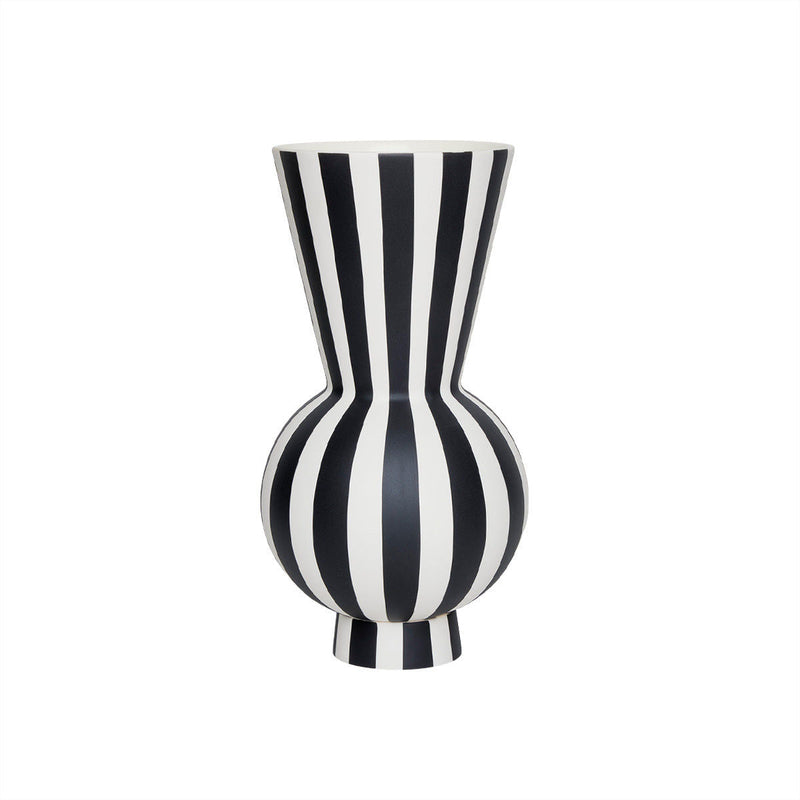 OYOY LIVING White / Black / One Size OYOY LIVING Toppu Vase - Round