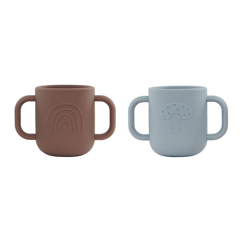 OYOY MINI OYOY MINI Kappu Cup - Pack of 2 - Dusty Blue / Choko