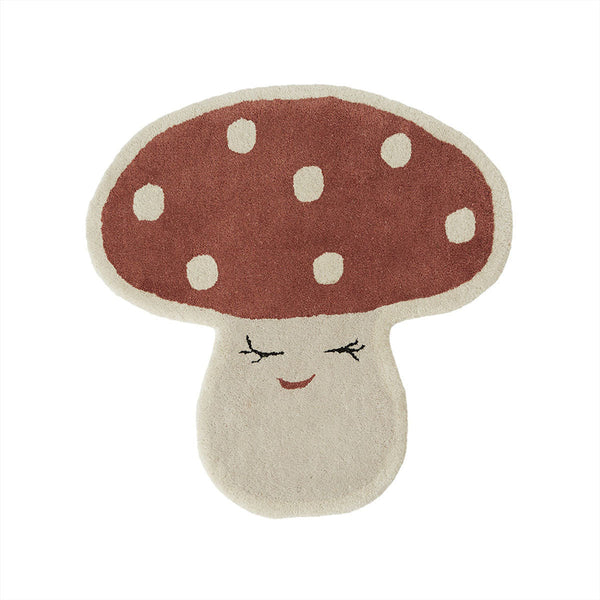 OYOY MINI OYOY MINI Malle Mushroom Rug - Red