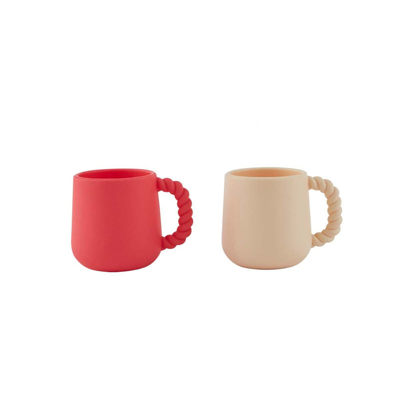 OYOY MINI OYOY MINI Mellow Cup - Pack of 2 - Cherry Red / Vanilla