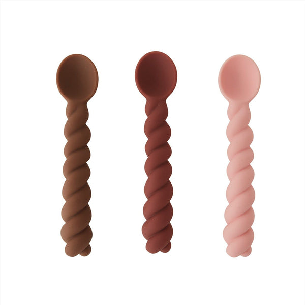 OYOY MINI OYOY MINI Mellow Spoon - Pack of 3 - Nutmeg / Rose / Choko