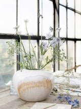 A Simple Mess Vase HAGA rund in Eierschale, Ø28xH:20cm