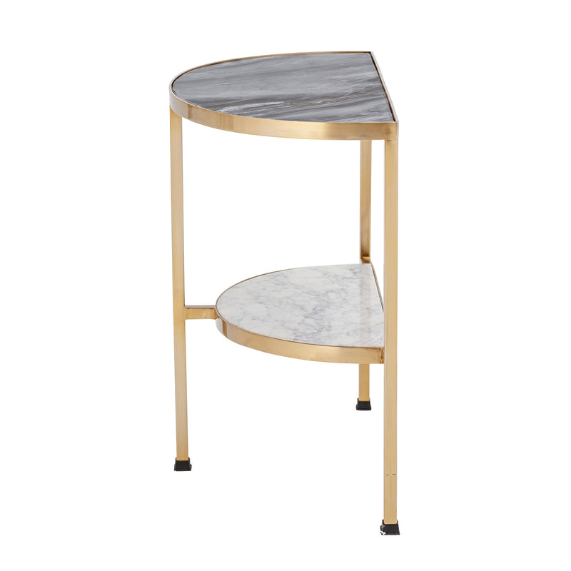 Bloomingville Beistelltisch Bloomingville Clint Beistelltisch, Grau, Marmor