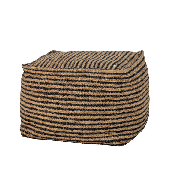 Bloomingville Bloomingville Nao Pouf, Schwarz, Jute
