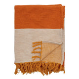 Bloomingville Decke Bloomingville Motril Decke, Orange, Baumwolle