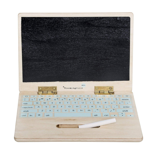 Bloomingville Laptop aus Holz mit Kreidetafel
