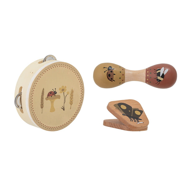 Bloomingville Kinderspielzeug Bloomingville MINI Driss Musikinstrument, Braun, Sperrholz
