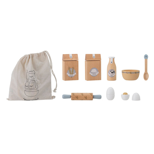 Bloomingville Kinderspielzeug Bloomingville MINI Konrad Spielset, Lebensmittel, Natur, Buche