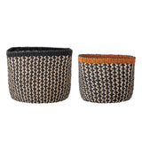 Bloomingville Korb Bloomingville Ova Basket, Black, Abaca